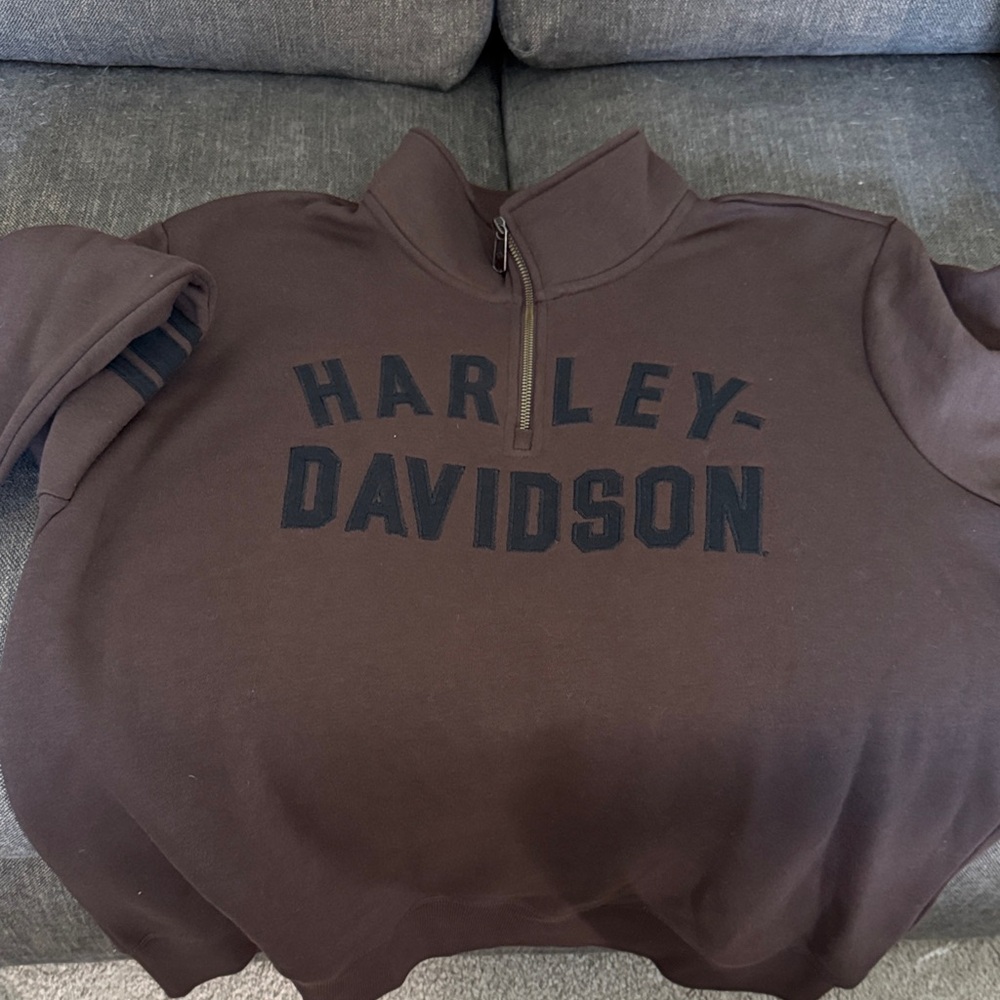 Harley-Davidson Brown Zip Up Sweater